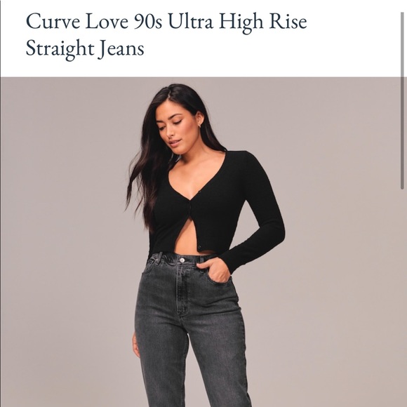 BNWT 90’s High rise Curve love black jeans - Picture 5 of 5
